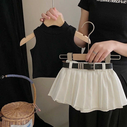 Girls' Summer Outfit with Belt