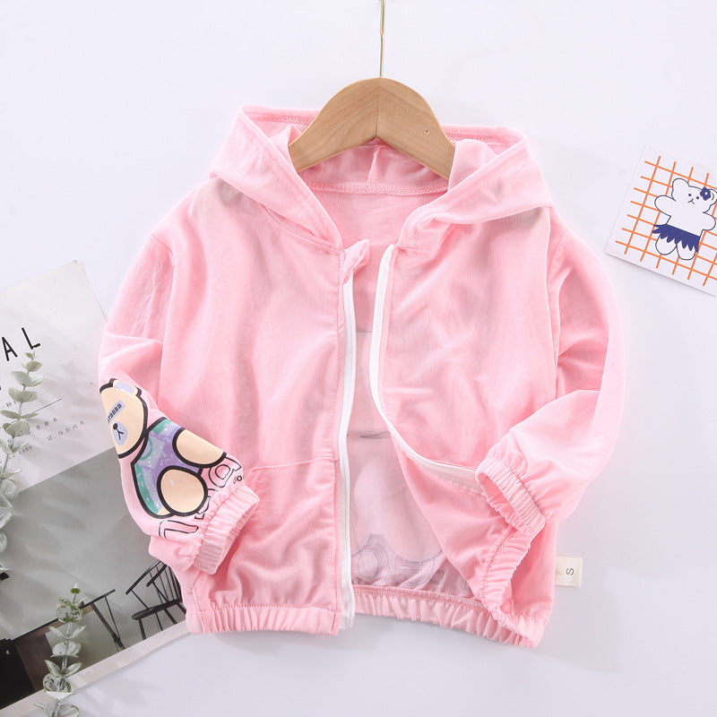 Blusa infantil con cremallera y oso 
