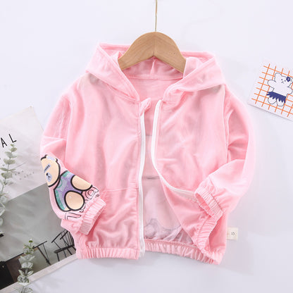 Blusa infantil con cremallera y oso 