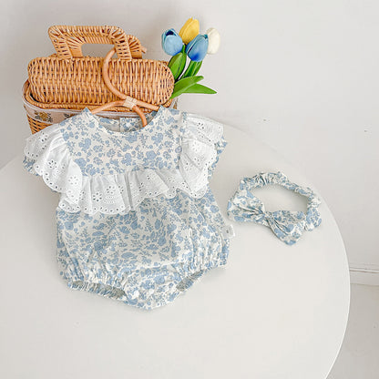 Blue Floral Children's Dress