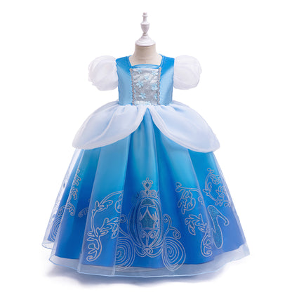 Blue and White Party Dress