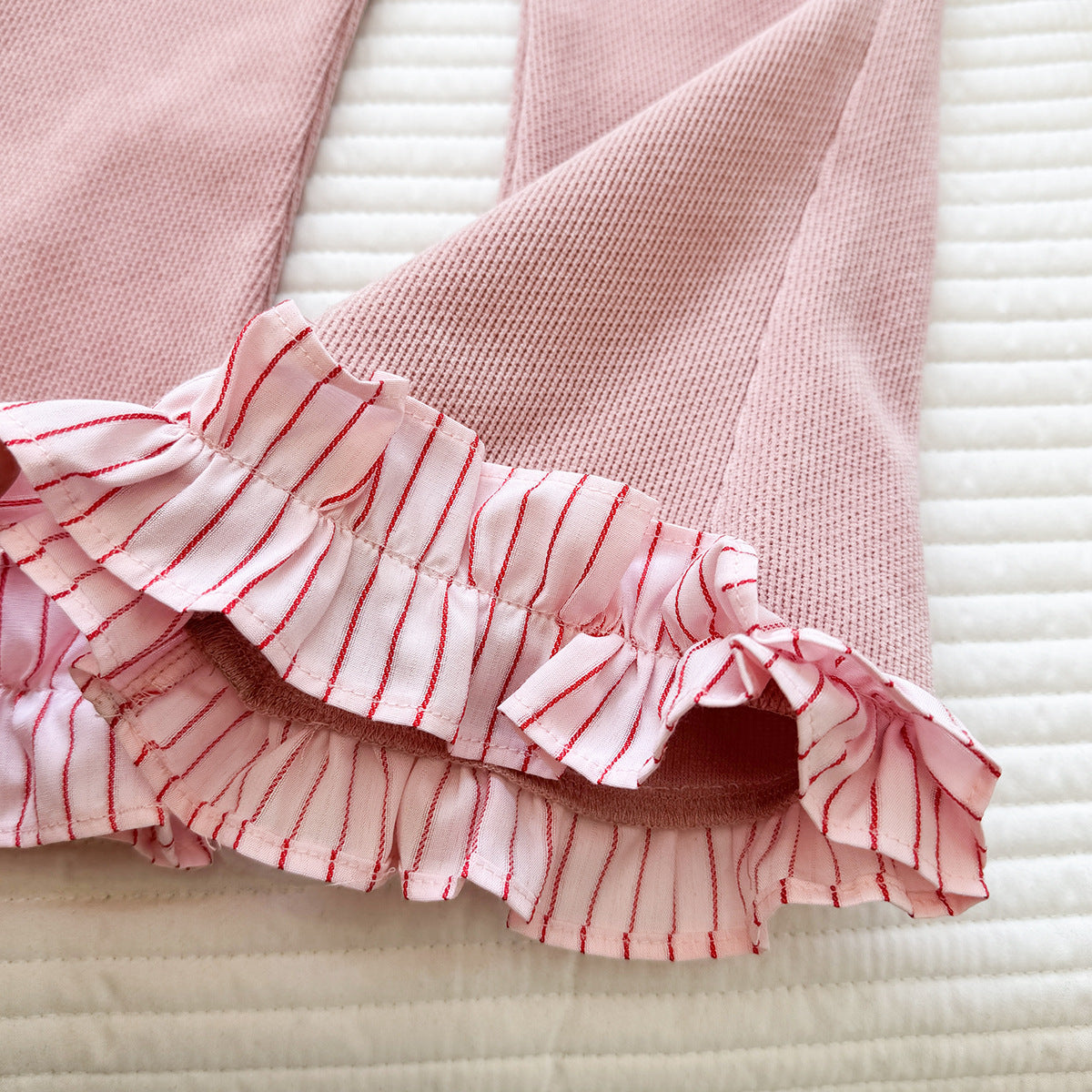 Children's Set with Ruffles and Pearl Buttons