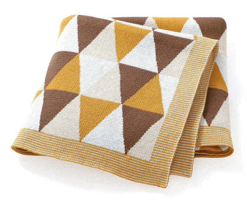 Children's Blanket with Geometric Print
