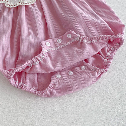 Body/ Pink Dress with Lace for Children