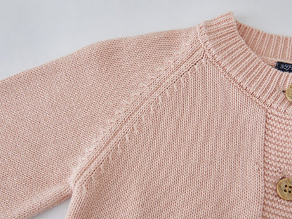 Children's Knitted Cardigan with Mushroom Design