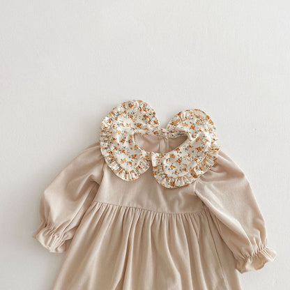 Children's Dress with Flower Collar