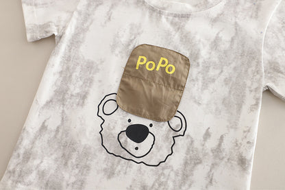 Children's Set with Teddy Bear and Pockets