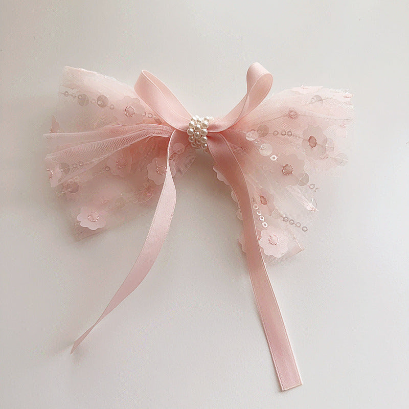 Children's Hair Bow with Little Flowers