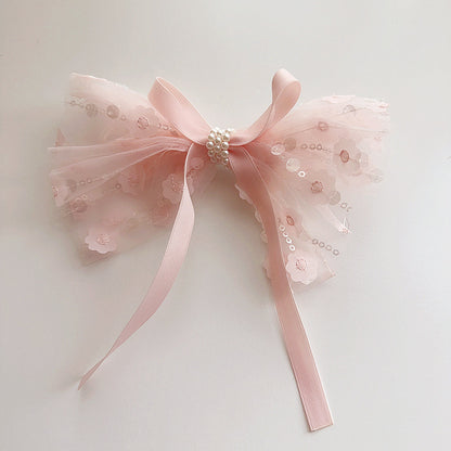 Children's Hair Bow with Little Flowers