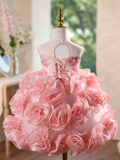 Children's Floral Sequin Dress