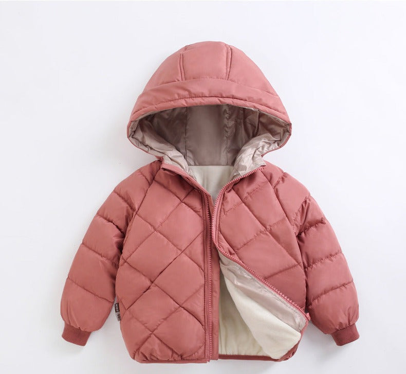 Chaqueta cálida con capucha para niños 