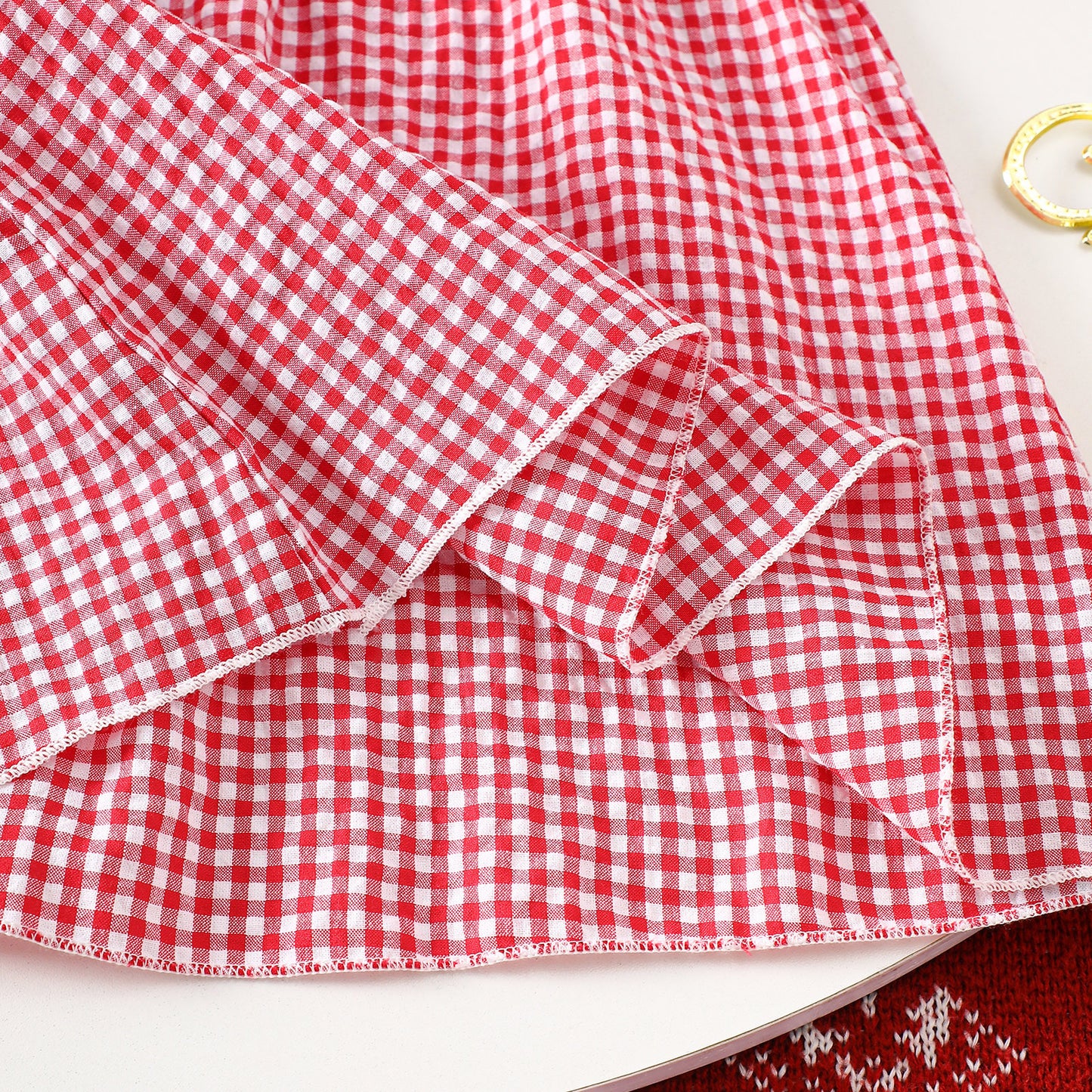 Children's Checkered Christmas Dress
