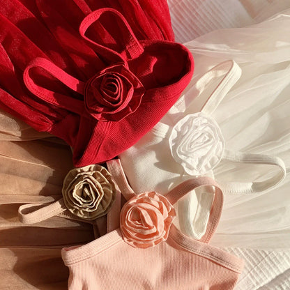 فستان زهور للأطفال مع التول 