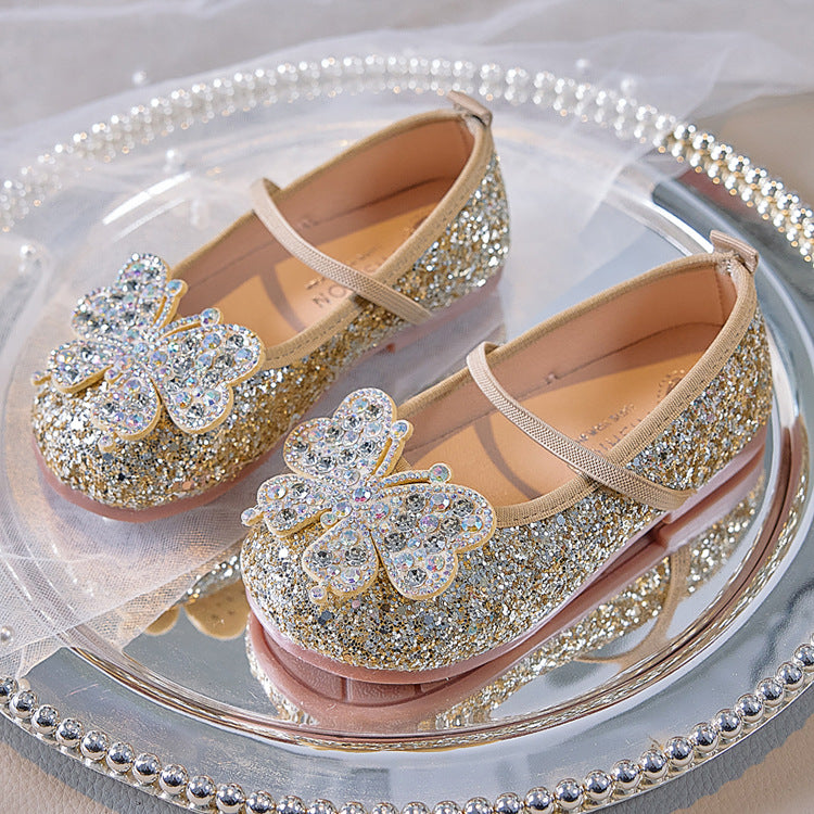 Children's Butterfly Shoes with Glitter