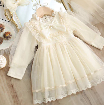 Children's Lace Bow Dress
