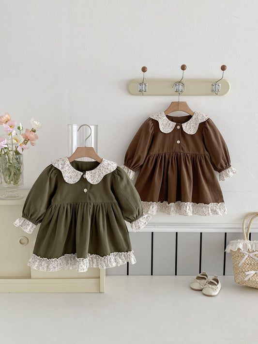 Children's Dress with Flower Bars