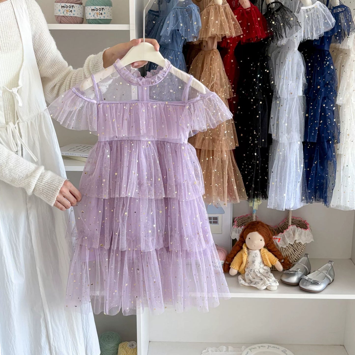 Children's Tulle Dress with Little Stars