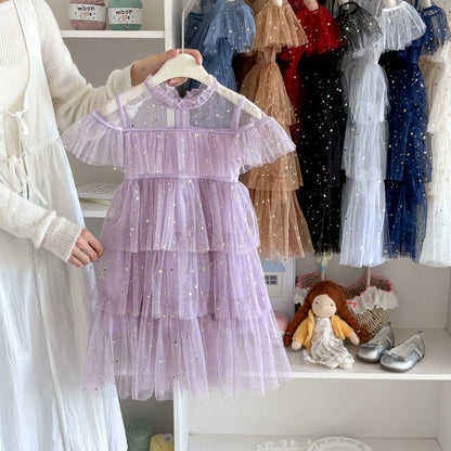 Children's Tulle Dress with Little Stars