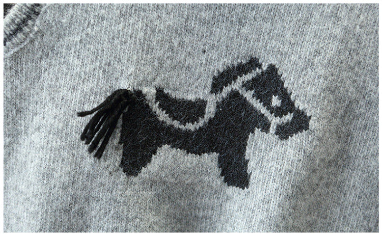 Children's 3-Piece Knitted Set with Little Horse Design
