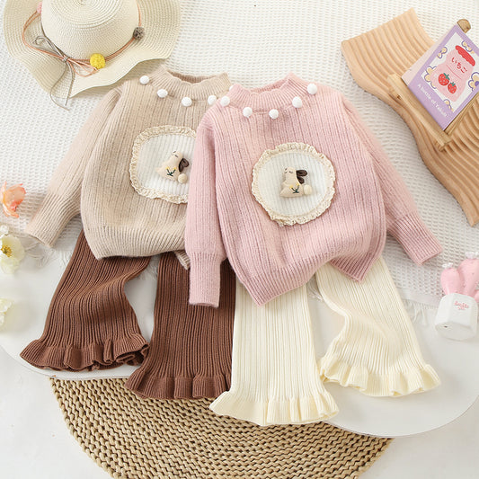 Girls' Bunny Knit Set