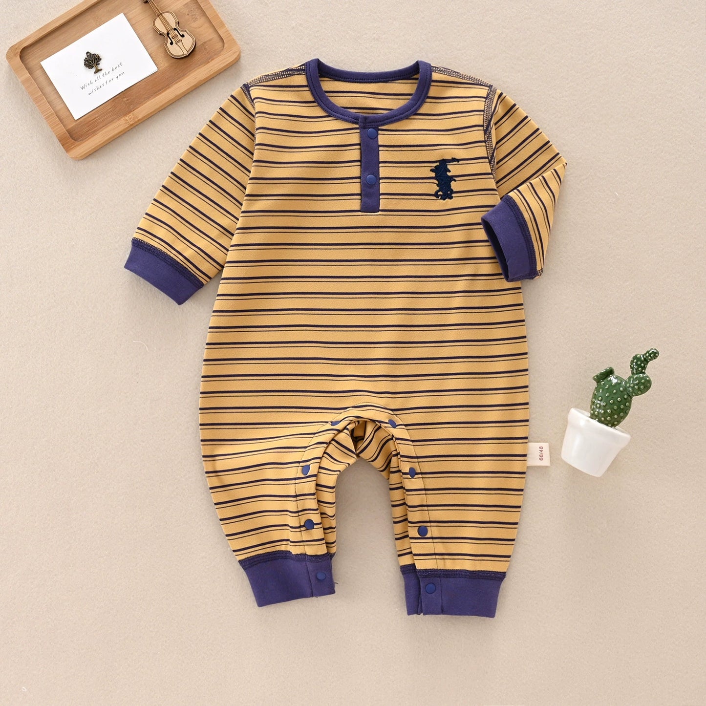 Children's Striped Polo Jumpsuit
