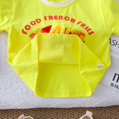 طقم مخطط للأولاد - طبعة البطاطس 