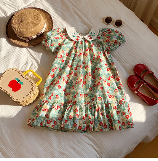 Delicate Strawberry Children's Dress