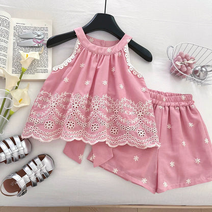 Girls' Floral Lace Set