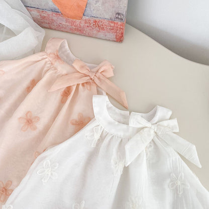 Children's Tulle Dress with Little Flowers