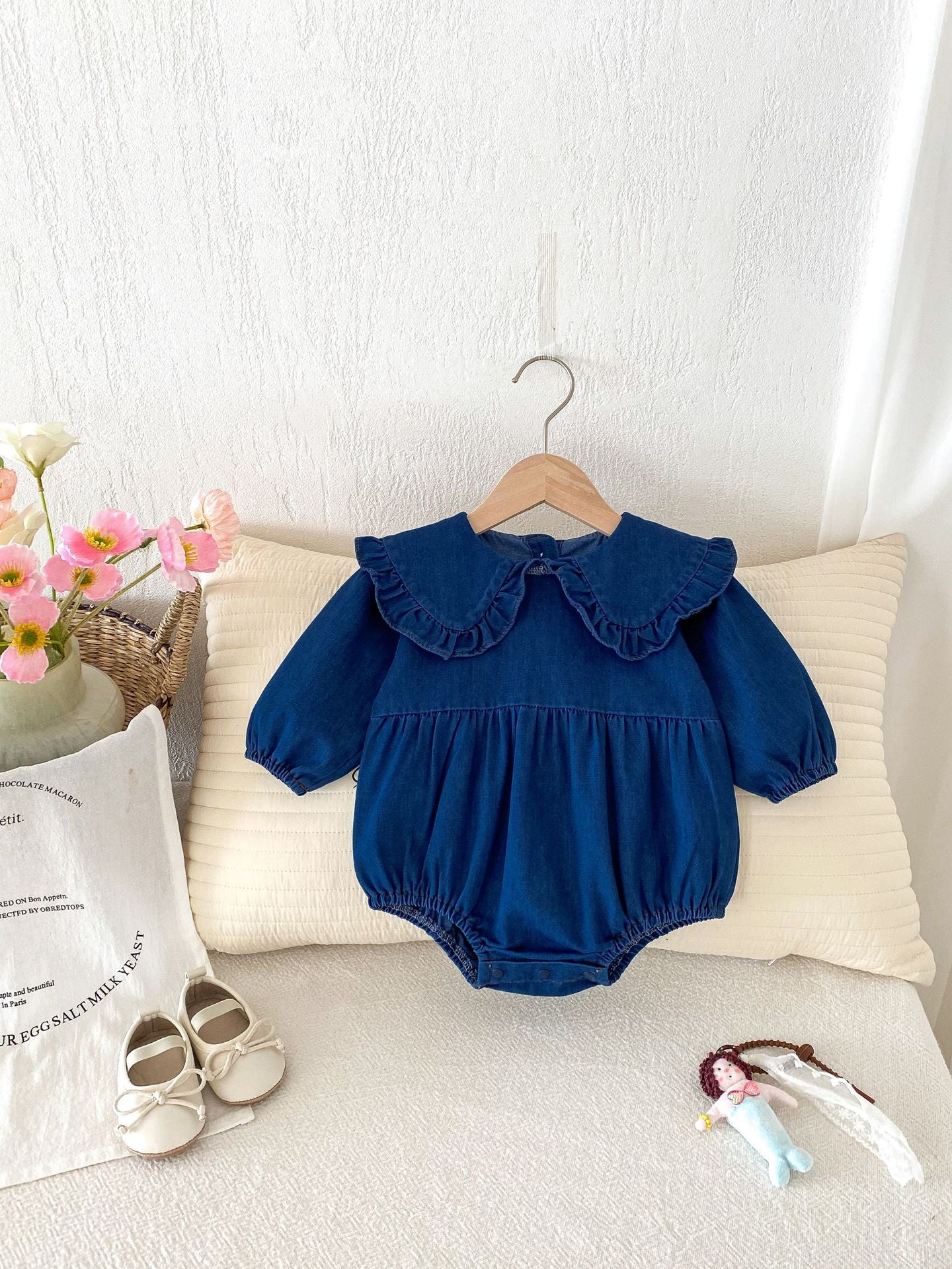 Body/ Denim Dress with Collar