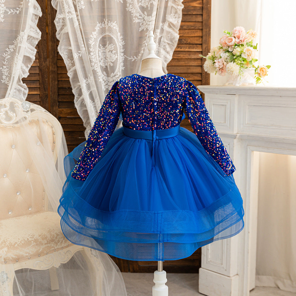 Children's Party Dress with Sparkly Bow