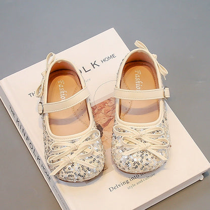 Children's Shoes with Glitter and Bows