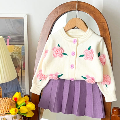 Mussi Winter Floral Knit Children's Set
