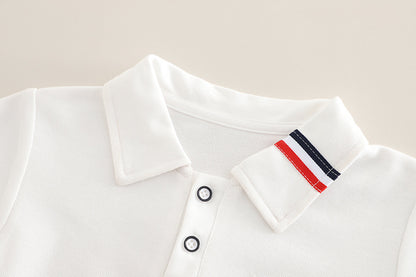 Boys' Polo Shirt Set with Puppy Design