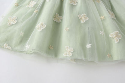 Children's Dress with Butterflies and Bow