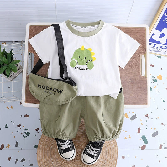 Boys' Dinosaur Set with Pouch
