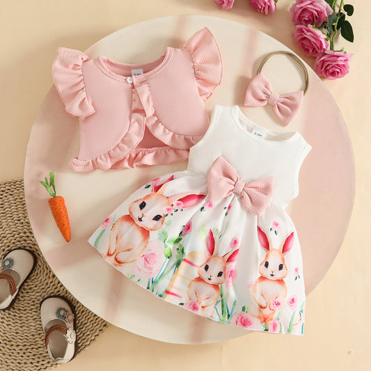 Children's Set with Bunnies and Bows