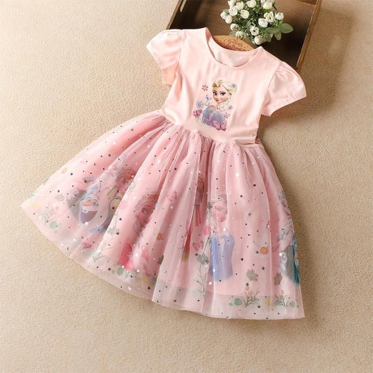 Children's Dress with Little Stars and Tulle