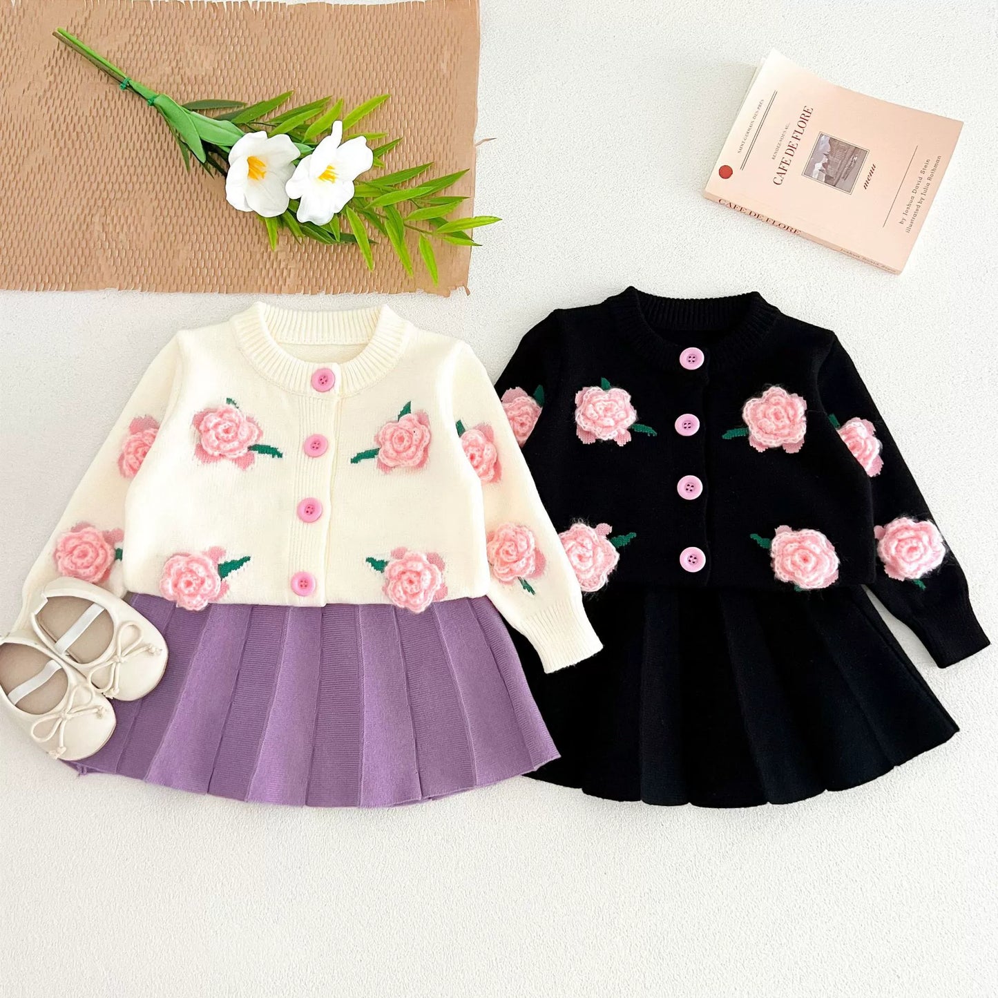 Mussi Winter Floral Knit Children's Set
