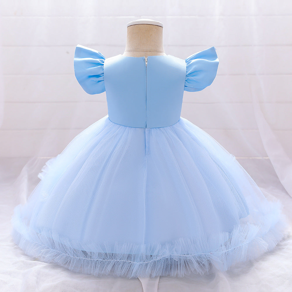 Children's Party Dress Tulle Flowers