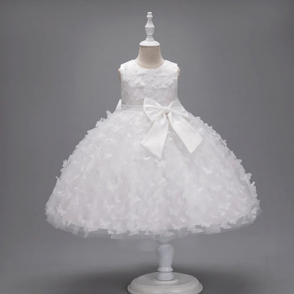 Children's Dress with Butterflies and Bow