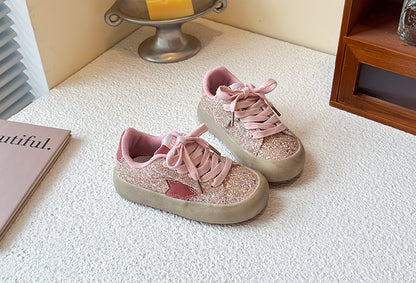 Children's Sneakers with Sparkling Star Design