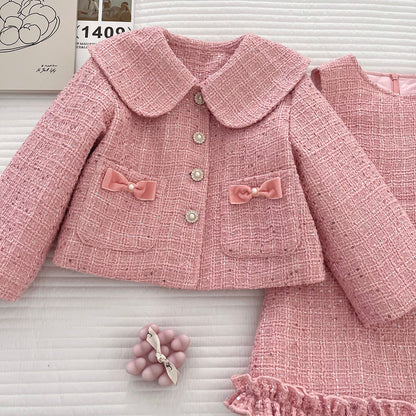 Dress + Tweed Jacket with Bows