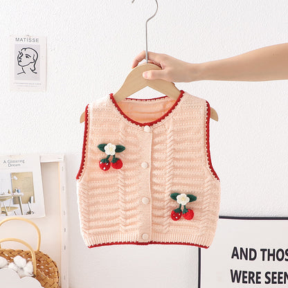 Chaleco de punto para mujer Cherry para niños 