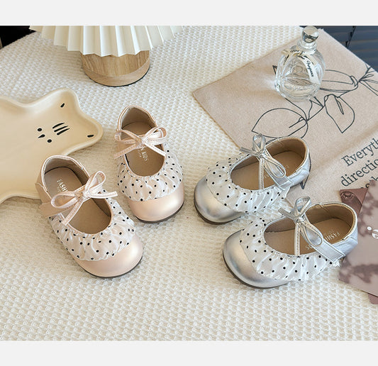 Children's Polka Dot Shoe with Bow