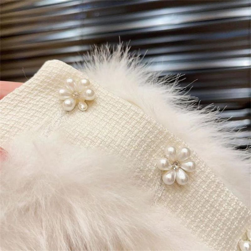 Children's Plush Jacket with Pearls