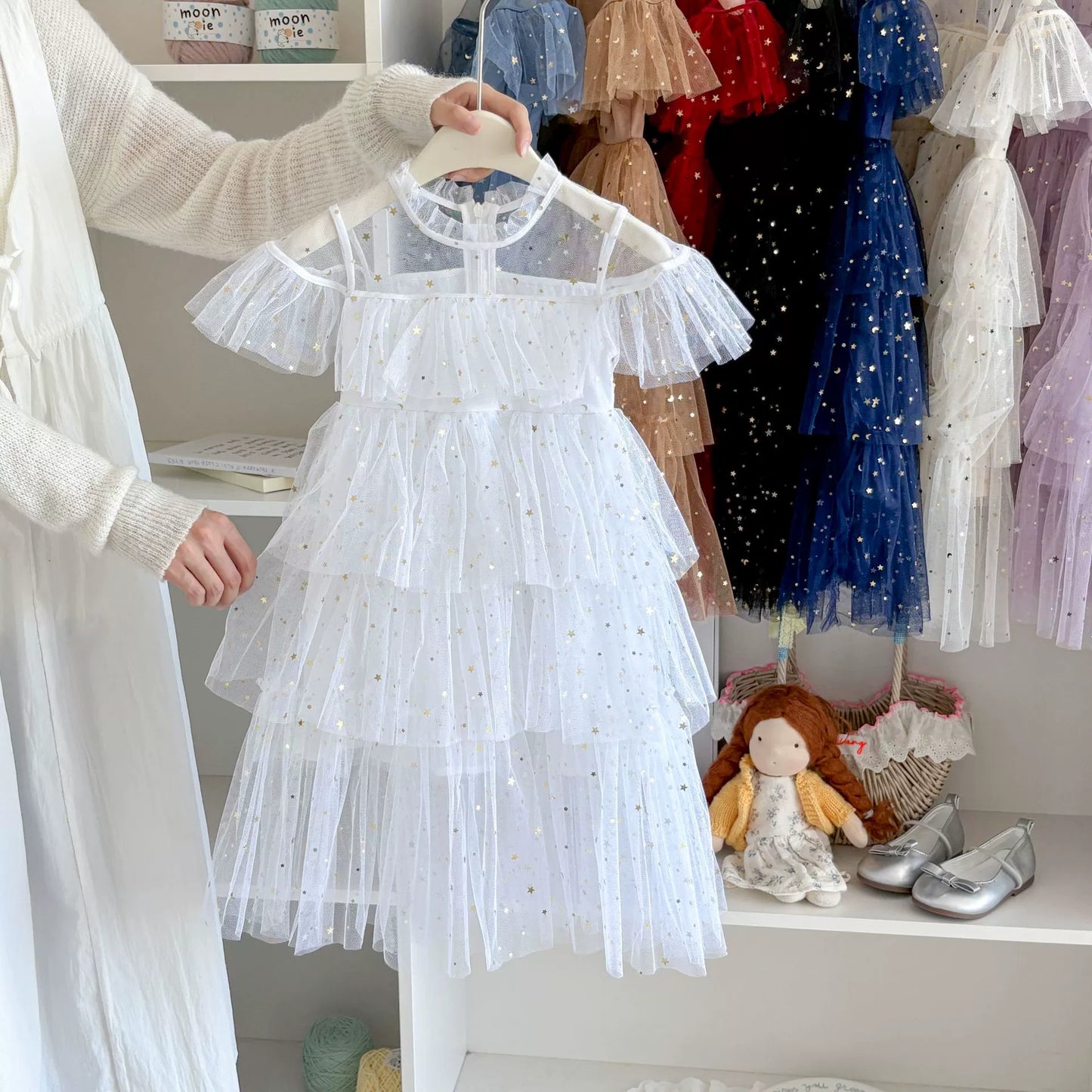 Children's Tulle Dress with Little Stars