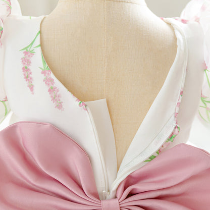 فستان حفلات منتفخ بالزهور للأطفال 