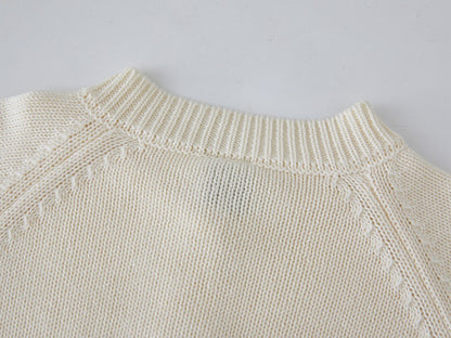 Children's Knitted Cardigan with Mushroom Design