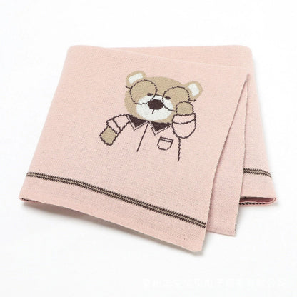 Children's Blanket Teddy Bear with Glasses